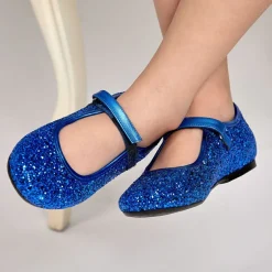 Manuela de Juan Girls Blue Glitter Shoes Outlet