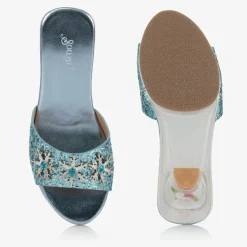 Souza Girls Blue Heeled Shoes Hot