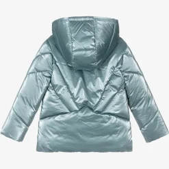Mayoral Girls Blue Hooded Puffer Jacket Clearance
