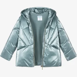 Mayoral Girls Blue Hooded Puffer Jacket Clearance