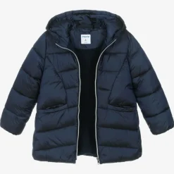 Mayoral Girls Blue Hooded Puffer Coat Sale