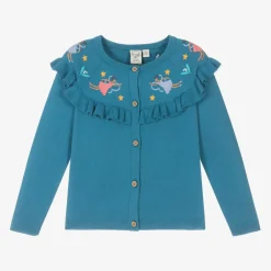 Frugi Girls Blue Knitted Fairy Cardigan Outlet