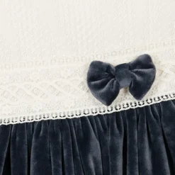 Abuela Tata Girls Blue Lace Plush Dress Online