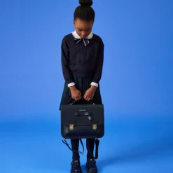 Monnalisa Girls Blue Leather Satchel (34cm) Sale