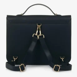 Monnalisa Girls Blue Leather Satchel (34cm) Sale