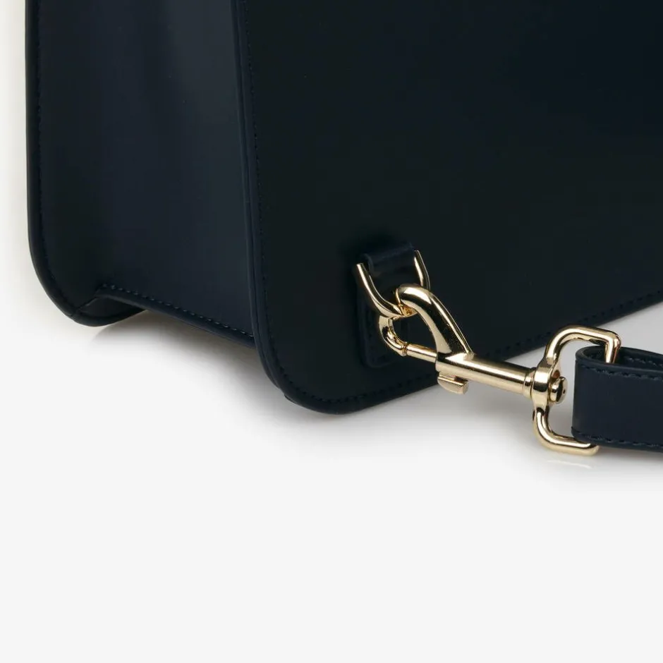 Monnalisa Girls Blue Leather Satchel (34cm) Sale