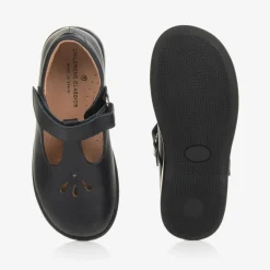 Childrens Classics Girls Blue Leather T-Bar Shoes New