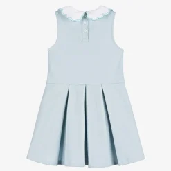 Beatrice amp; George Girls Blue Milano Cotton Jersey Dress Sale