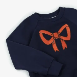 Mini Rodini Girls Blue Organic Cotton Bow Sweatshirt Sale