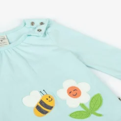 Frugi Girls Blue Organic Cotton Floral Leggings Set Hot