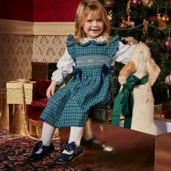 Caramelo Kids Girls Blue Patent Bow Shoes New