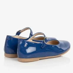 Manuela de Juan Girls Blue Patent Leather Ballerina Pumps Best