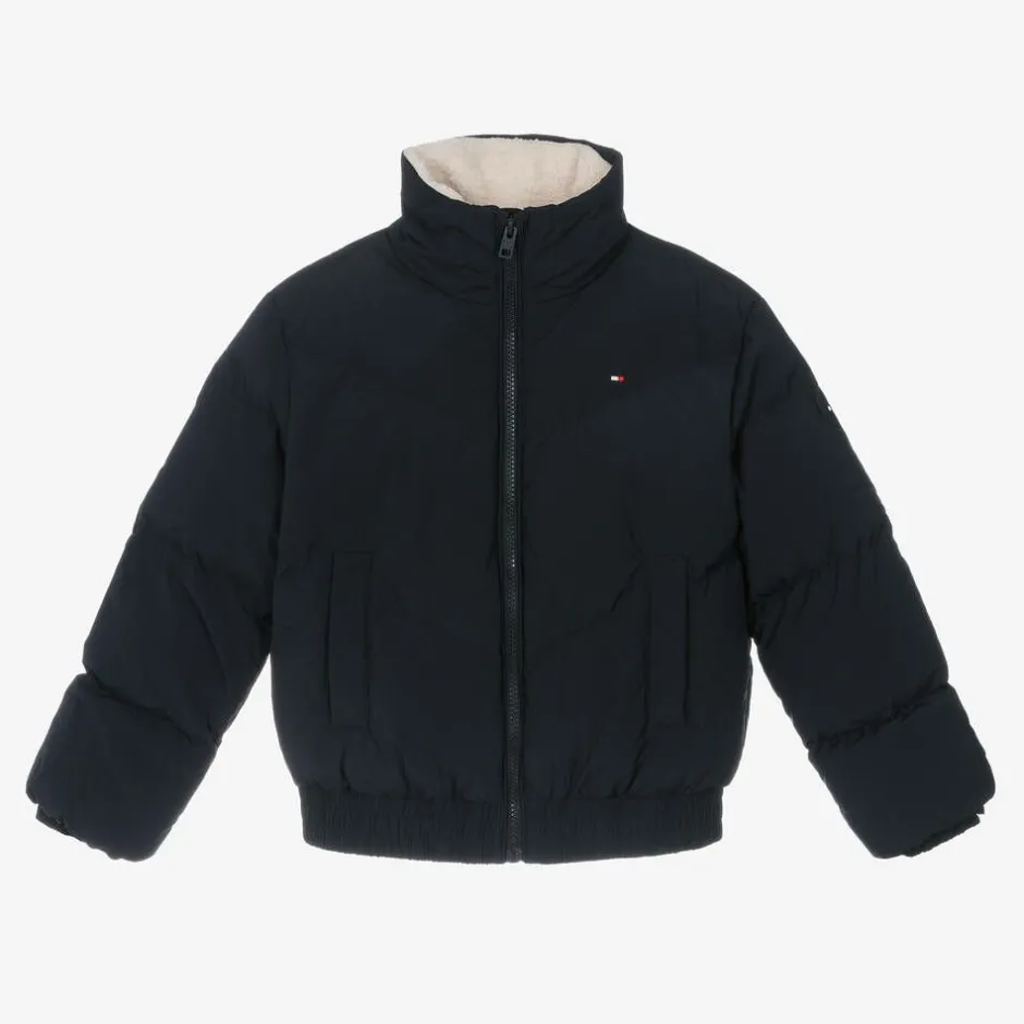 Tommy Hilfiger Girls Blue Puffer Jacket Sale