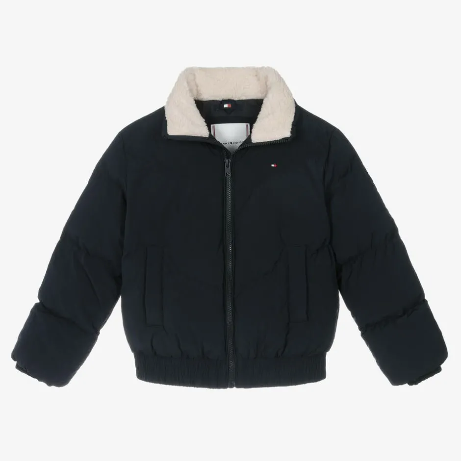 Tommy Hilfiger Girls Blue Puffer Jacket Sale