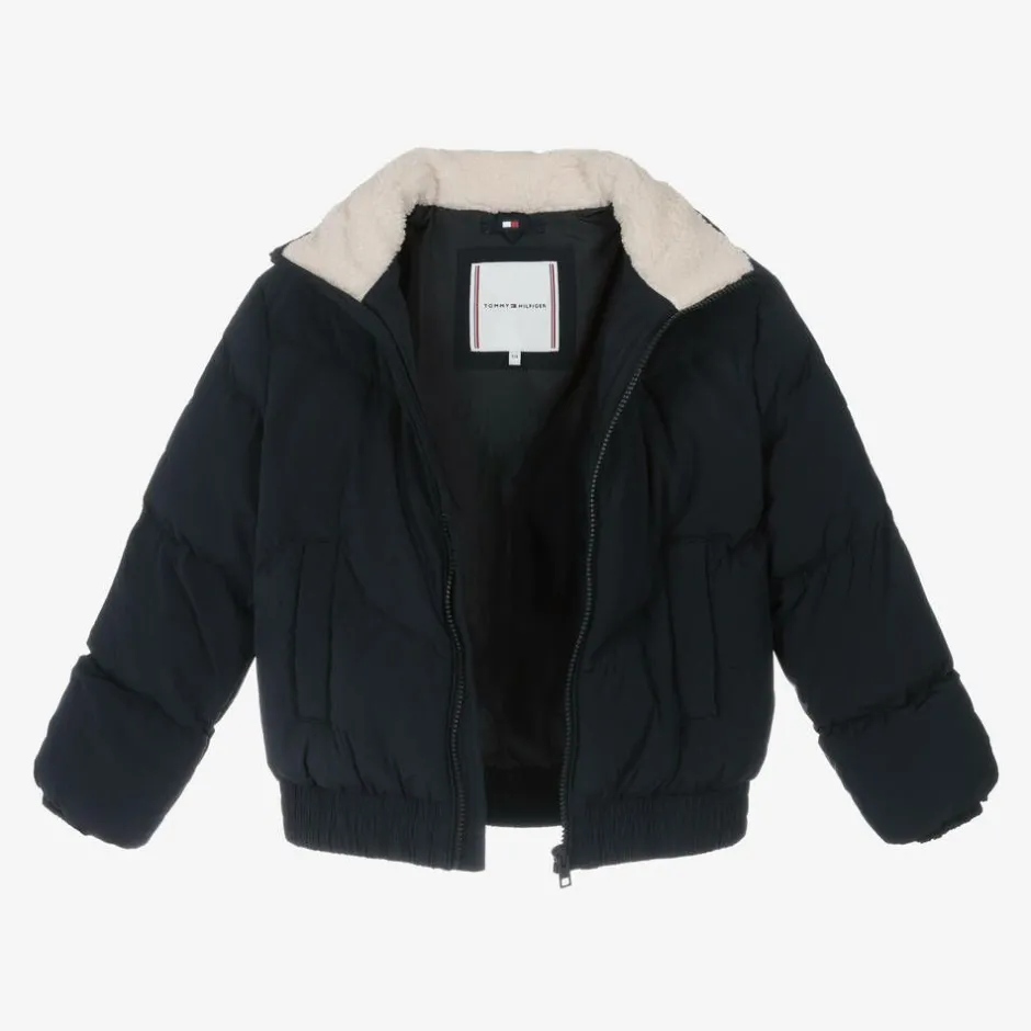 Tommy Hilfiger Girls Blue Puffer Jacket Sale