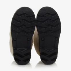 Chloé Girls Blue Rubber & Faux Fur Rain Boots Outlet