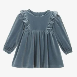 Abel amp; Lula Girls Blue Sparkly Velour Dress Discount