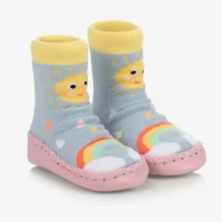 Powell Craft Girls Blue Sun Slipper Socks Online