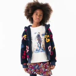 Boboli Girls Blue Teddy Fleece Jacket Hot