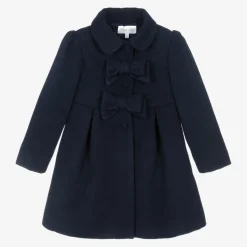 Patachou Girls Blue Traditional Felted Coat Discount