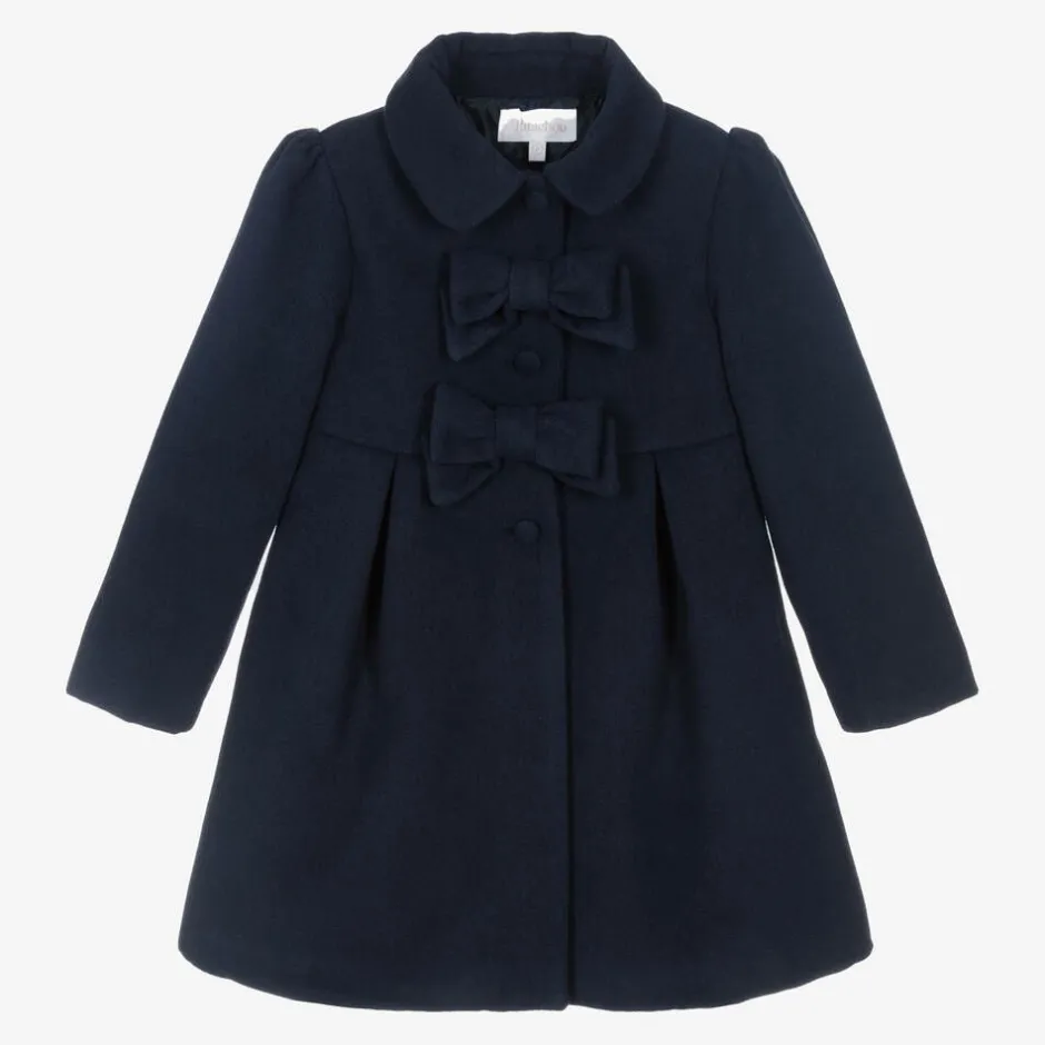 Patachou Girls Blue Traditional Felted Coat Discount