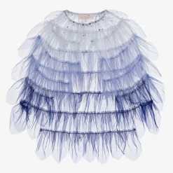 Tutu du Monde Girls Blue Tulle Cape Costume New