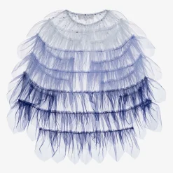 Tutu du Monde Girls Blue Tulle Cape Costume New