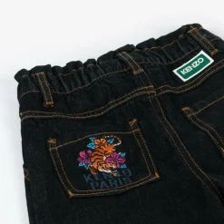 KENZO KIDS Girls Blue Wide Leg Denim Jeans Outlet