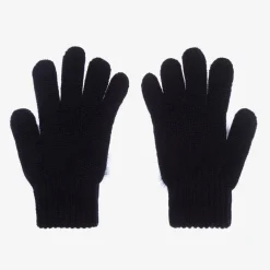 Catya Girls Blue Wool Knit Pom-Pom Gloves Sale