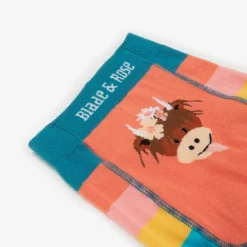 Blade amp; Rose Girls Bonnie Highland Cow Striped Leggings Sale