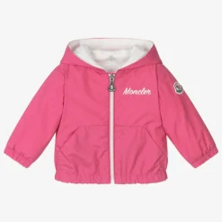 Moncler Enfant Girls Bright Pink Evanthe Hooded Jacket Online