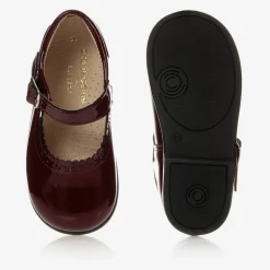 Early Days Girls Burgundy Leather Shoes Best