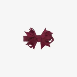 Bowtique London Girls Burgundy Red Bow Hair Clip (4cm) New