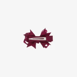Bowtique London Girls Burgundy Red Bow Hair Clip (4cm) New
