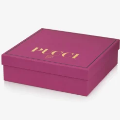 PUCCI Girls Cotton Onde Print Babysuit Set