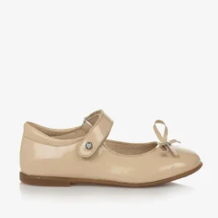 Naturino Girls Cream Leather Ballerina Pumps Clearance