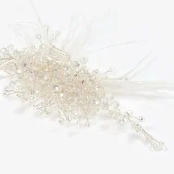 Junona Girls Crystal Bead & Feather Hair Clip Discount