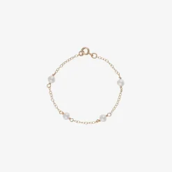 Raw Pearls Girls 9ct Gold & Pearl Bracelet Discount
