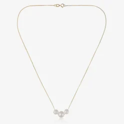 Raw Pearls Girls 9ct Gold & Pearl Necklace (36cm)