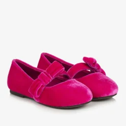 Age of Innocence Girls Fuchsia Pink Velvet Shoes