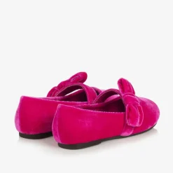 Age of Innocence Girls Fuchsia Pink Velvet Shoes