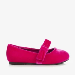 Age of Innocence Girls Fuchsia Pink Velvet Shoes