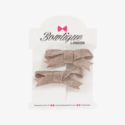 Bowtique London Girls Glittery Beige Hair Clips (2 Pack) Hot