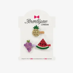 Bowtique London Girls Glittery Fruit Hairclips (3 pack)