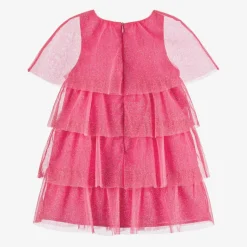 EIRENE Girls Glittery Pink Tulle Dress Outlet