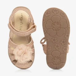 Angels Face Girls Glittery Rose Gold Sandals RoseGold Hot