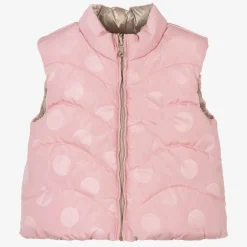 Mayoral Girls Gold & Pink Reversible Gilet Clearance