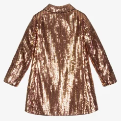 Gucci Girls Gold & Pink Sequin Coat Discount