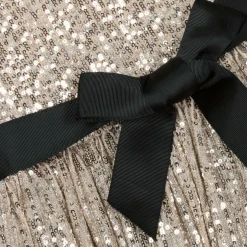 Phi Clothing Girls Gold & Silver Sequin Tiered Dress New