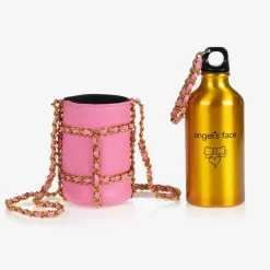 Angels Face Girls Gold & Water Bottle Pink Outlet
